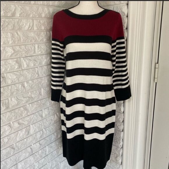 Striped Sweater Dress - Picture 1 of 4